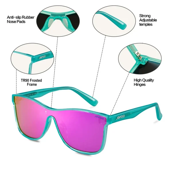Stylish One-Lens Sunglasses · Languedoc Fuchsia JF189 - Image 7