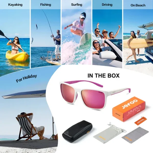 Cute Fishing Sunglasses · Pearl Pink JF139 - Image 8