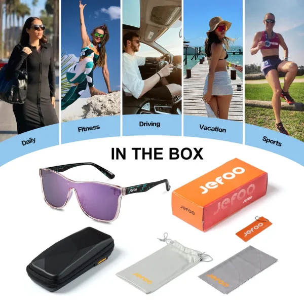 Fashion One-Lens Sunglasses · Provence Lavender JF189 - Image 7