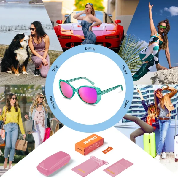 Sports Square Sunglasses · Crystal Mint JF179 - Image 7